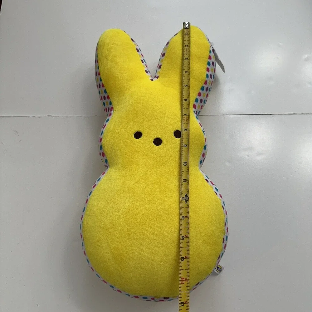 NWT Easter Peeps Yellow Marshmallow Candy Bunny Rabbit Shaped Plush Toy 17